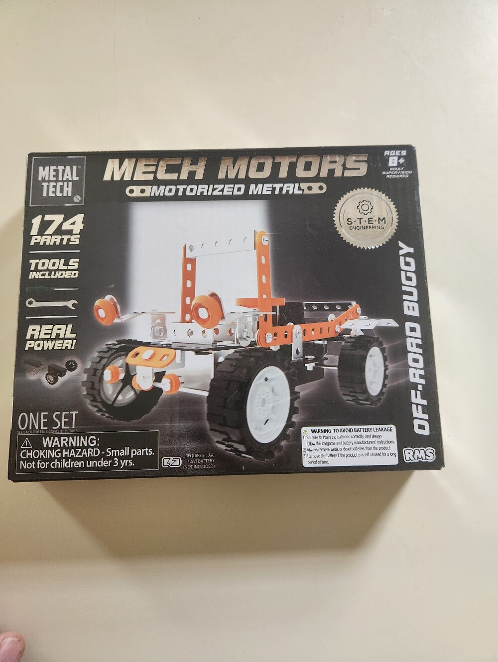Motorized Off-Road Buggy Toy - Orange and White
